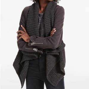 Lucky Brand - Suede Leather Sweater Jacket (Gray)